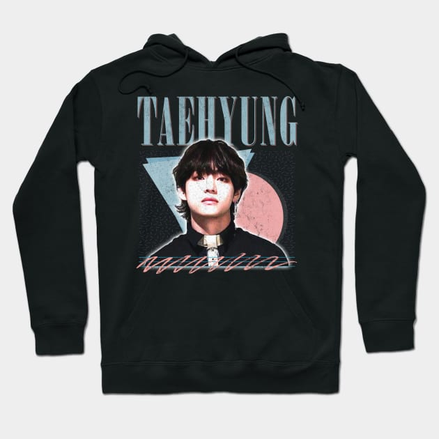 Taehyung / V - Retro Style Fan Artwork Hoodie by DankFutura